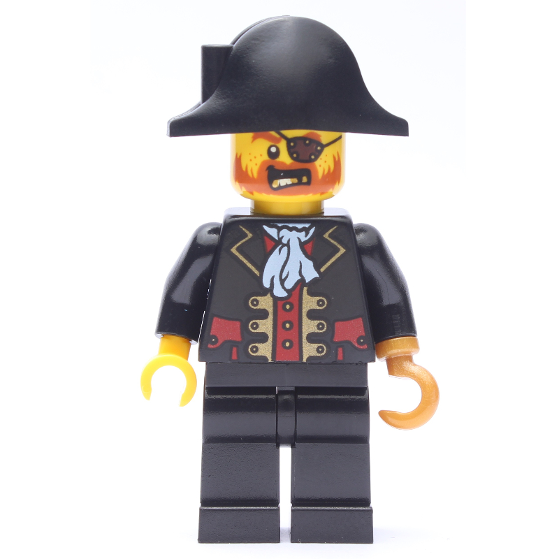 LEGO Pirate - Captain, Black Legs, Pearl Gold Hook (fig-005091)