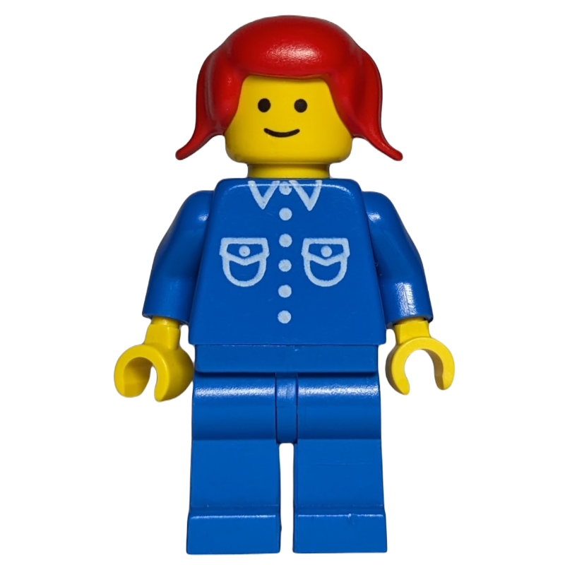 LEGO Woman -Blue Jacket, Blue Legs, Red Hair (fig-005107)