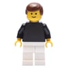 Man - Black Torso, White Legs, Brown Hair