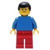 Man - Blue Torso, Red Legs, Black Hair