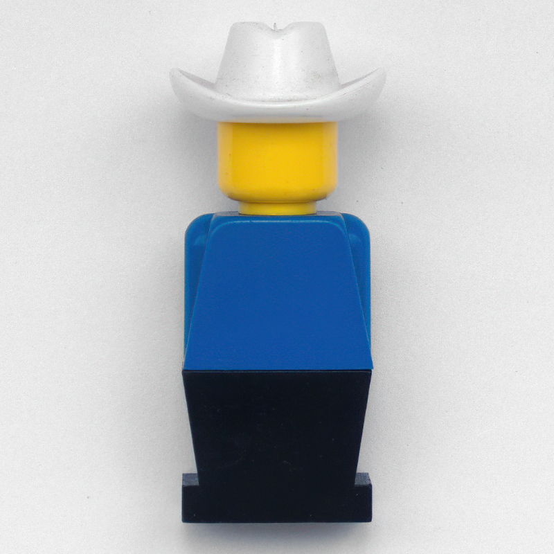 LEGO LEGOLAND Blue Torso, Black Legs, With Cowboy Head (fig-005135)
