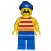 Pirate - Red Stripes, Blue Legs, Blue Bandana