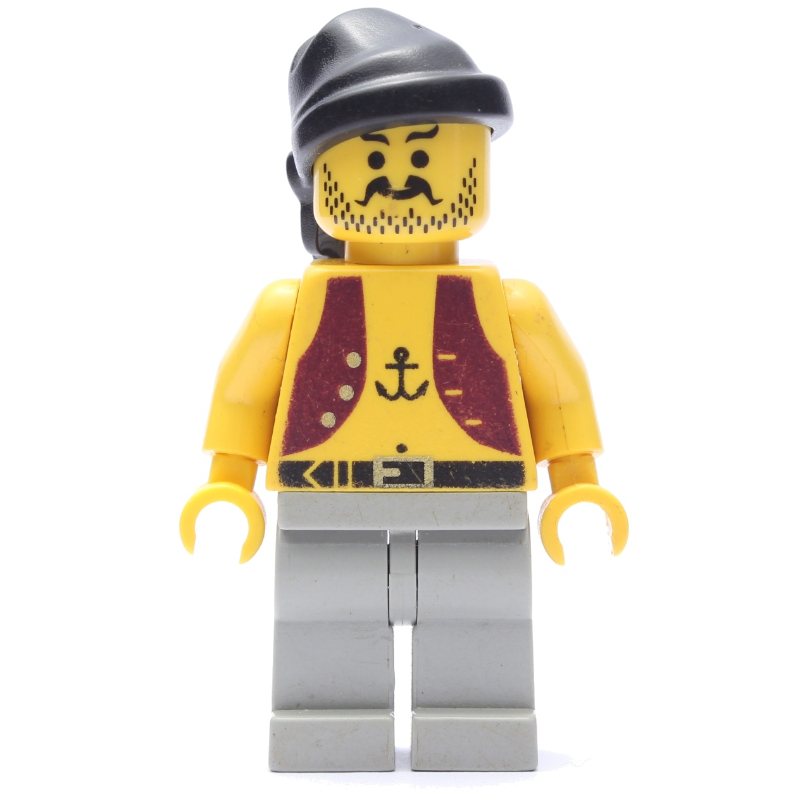 LEGO Pirate - Anchor Tattoo, Light Gray Legs, Black Bandana (fig-005206)