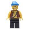 Pirate - Anchor Tattoo, Black Legs, Blue Bandana, Gold Tooth