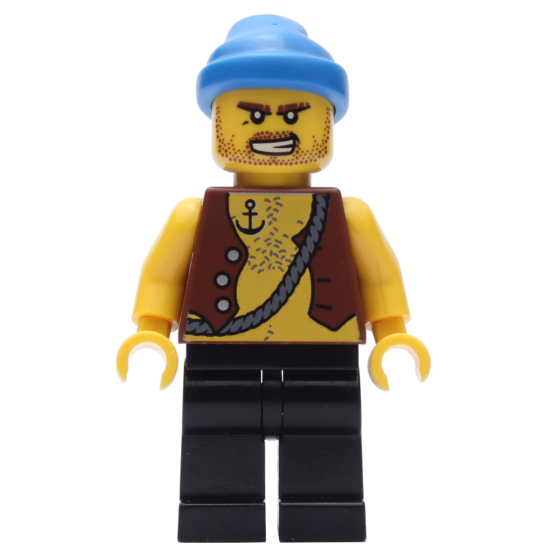 LEGO Pirate - Anchor Tattoo, Black Legs, Blue Bandana (fig-005210)