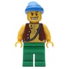 Pirate - Anchor Tattoo, Green Legs, Blue Bandana