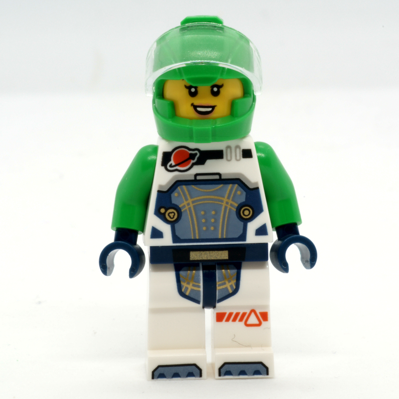 LEGO Astronaut, White Spacesuit, Bright Green Helmet (fig-005214)
