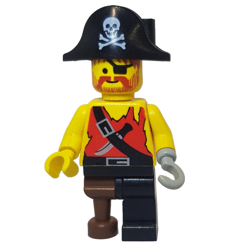 LEGO Pirate - Shirt with Knife, Peg Leg (fig-005216)