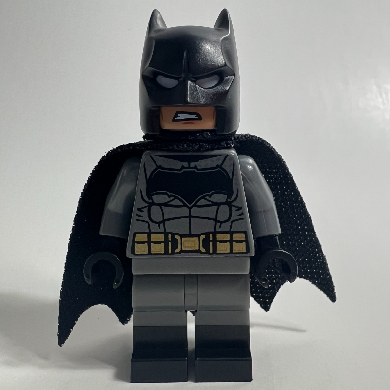 LEGO Batman, Dark Bluish Gray Suit, Black Cape and Cowl, Black Head, Black Boots, Large Batman Logo (fig-005232)