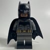 Batman, Dark Bluish Gray Suit, Black Cape and Cowl, Black Head, Black Boots, Large Batman Logo