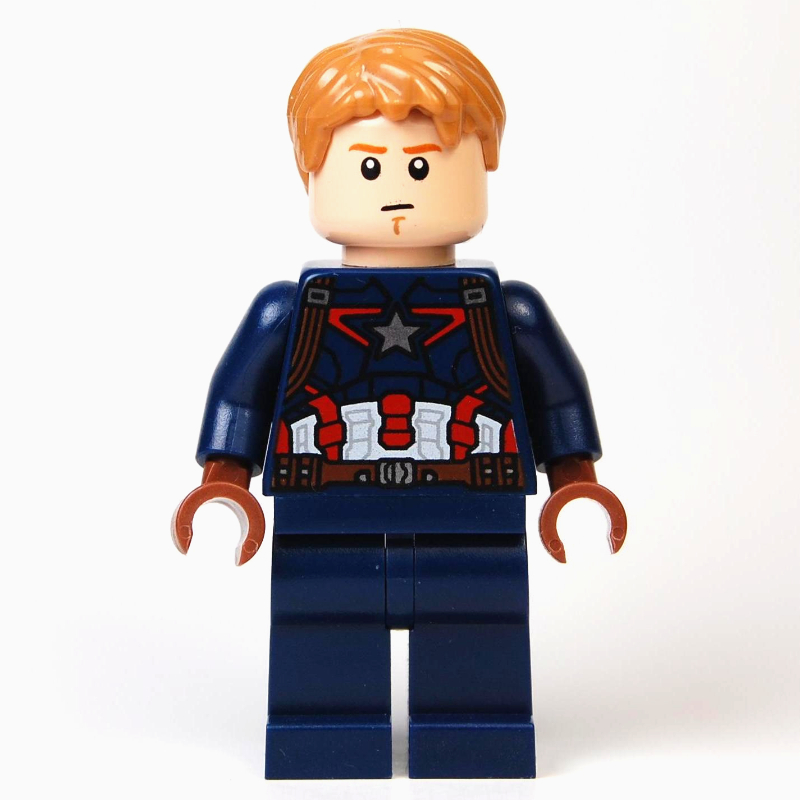 LEGO Captain America with Hair and Dark Orange Eyebrows (fig-005241)