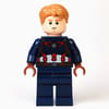Captain America with Hair and Dark Orange Eyebrows