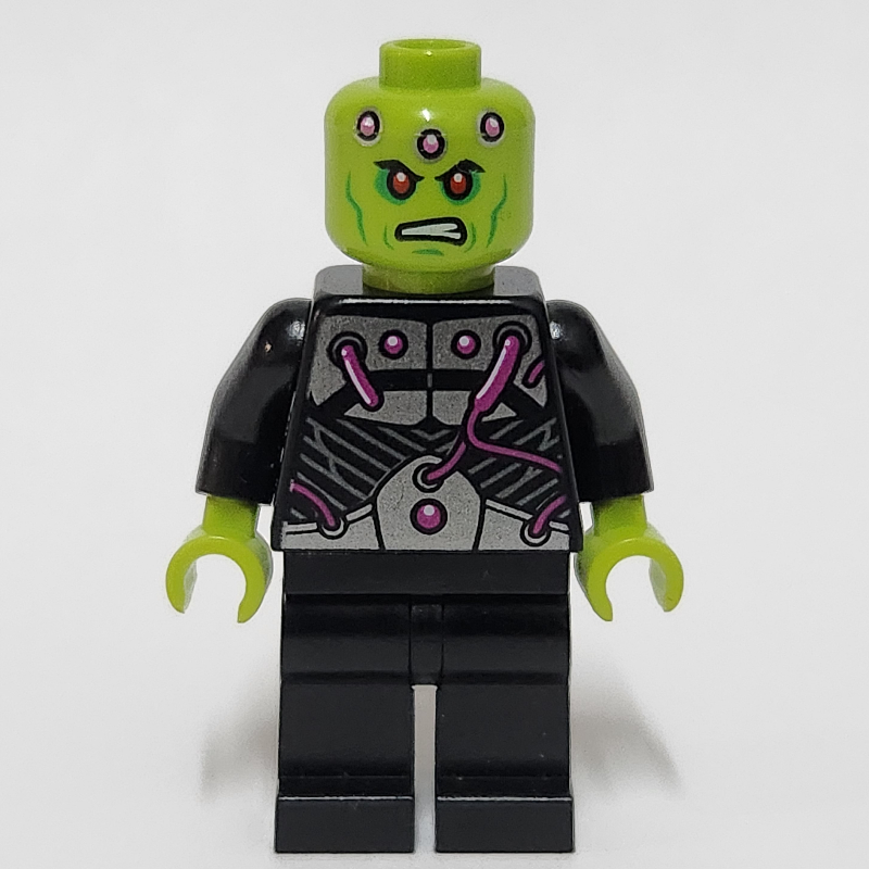LEGO Brainiac in Black Outfit with Magenta Wires (fig-005254)