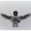 Falcon with Light Bluish Gray and Dark Red Wings
