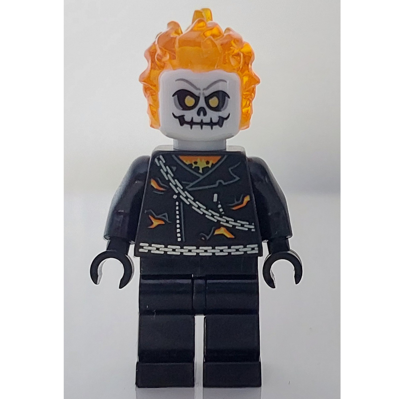 LEGO Ghost Rider, White Head, Torn Jacket (fig-005337)