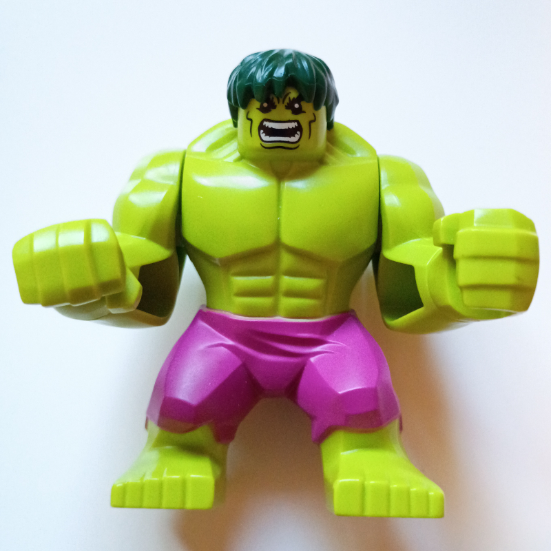 LEGO Hulk (Big Fig), Dark Green Hair, Magenta Pants (fig-005342)