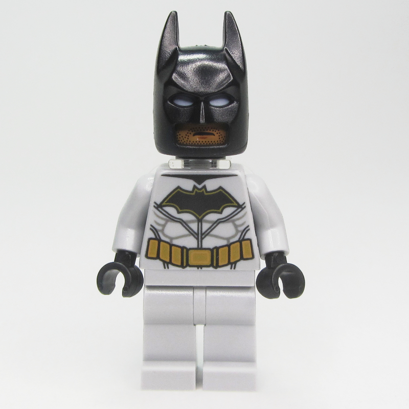 LEGO Batman, Light Bluish Gray Suit, Black Cowl, Neck Bracket (fig-005411)