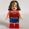 Wonder Woman with Tiara and Hair, and Gold Belt with Blue Skirt