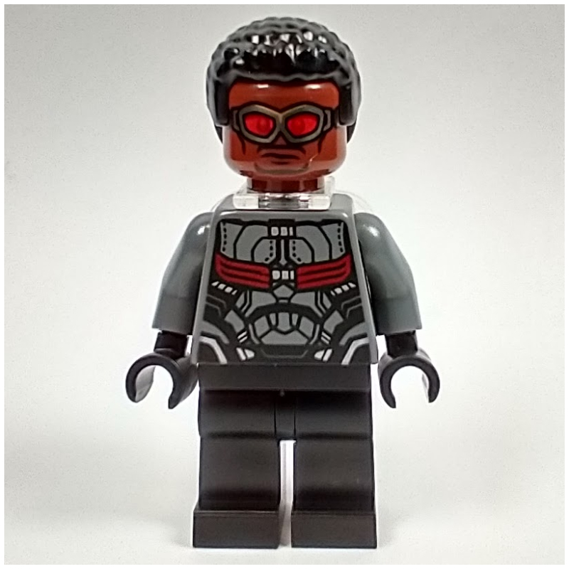 LEGO Falcon in Dark Bluish Gray and Black Suit with Neck Bracket (fig-005432)