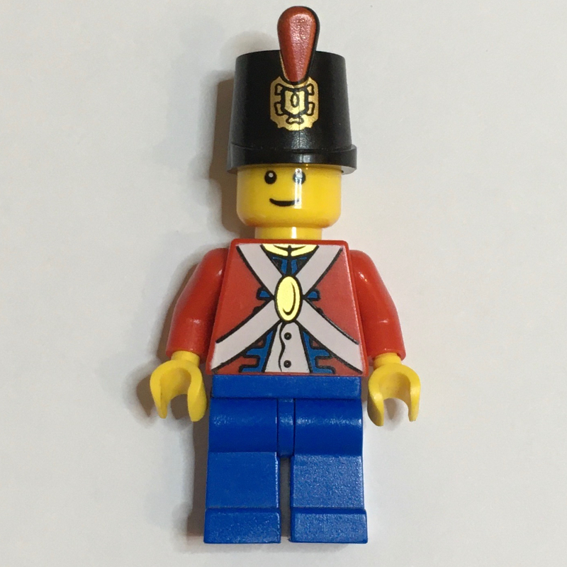 LEGO Soldier (Imperial Soldier II) - Printed Shako, Smile, Reddish Brown Eyebrows (fig-005461)