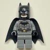 Batman, Dark Bluish Gray Suit, Black Cape and Cowl, Black Head, Dark Bluish Gray Legs, Gold Trim Batman Logo (39444 Cape)