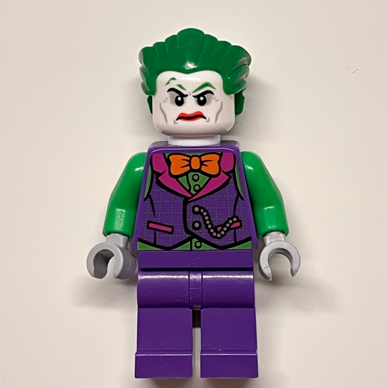 LEGO The Joker with Dark Purple Vest Over Green Shirt and Orange Bow Tie (fig-005480)