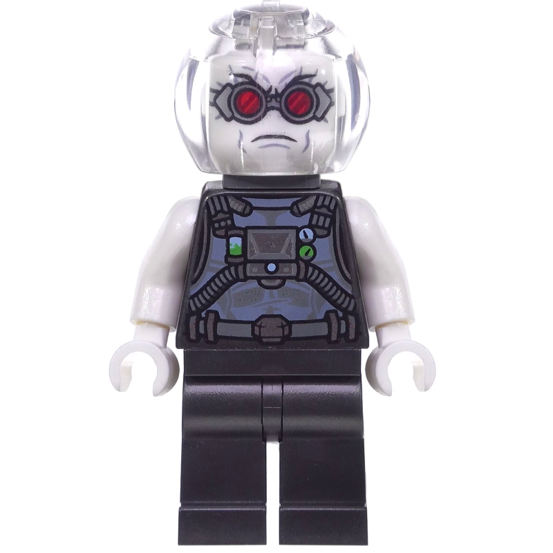 LEGO Mr. Freeze in Pearl Dark Gray Outfit, with Red Goggles, and Neck Bracket (fig-005481)