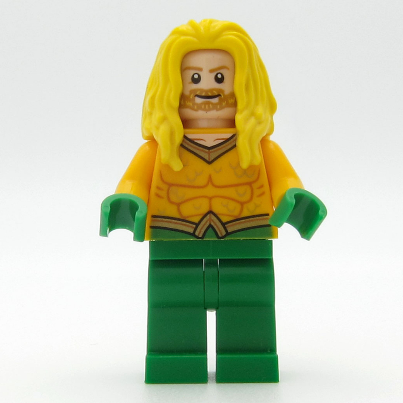 LEGO Aquaman, Long Yellow Hair, Green Hands (fig-005486)