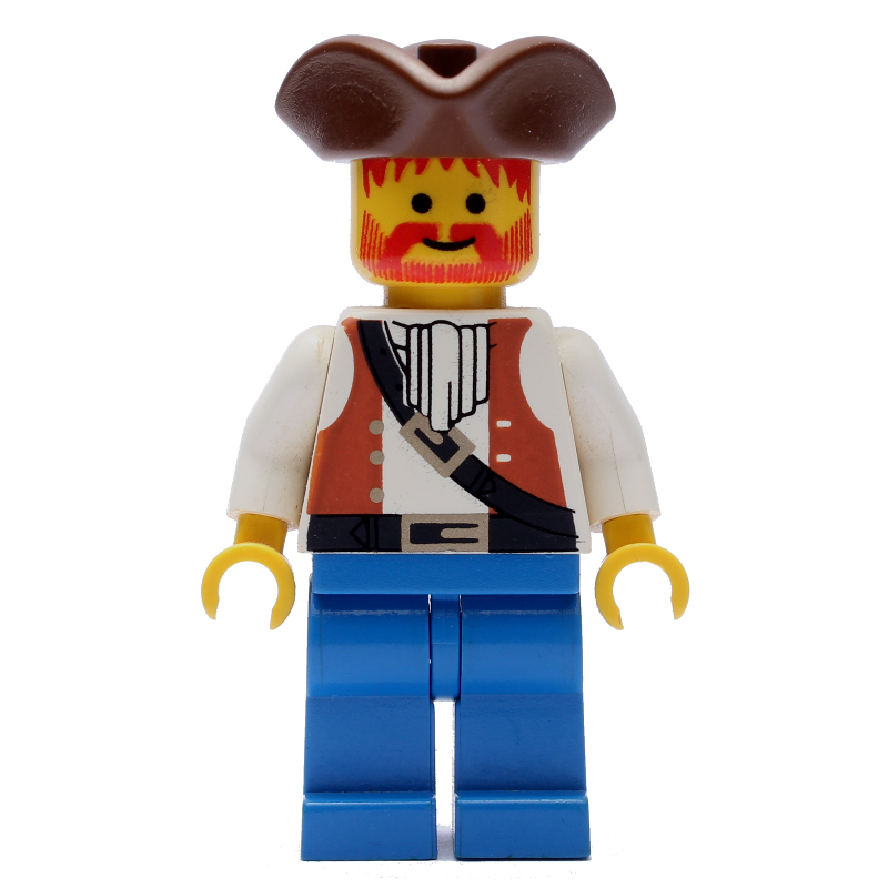 LEGO Pirate - Brown Vest, Blue Legs, Brown Tricorne (fig-005525)