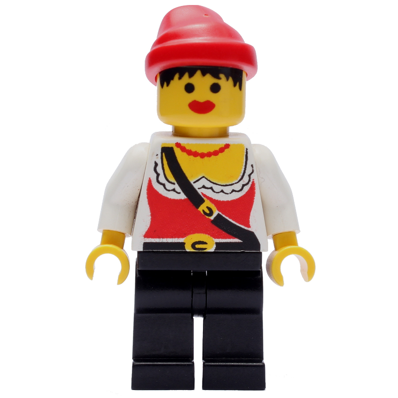 LEGO Pirate - Female, Black Legs, Red Bandana (fig-005528)
