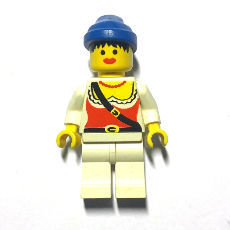 LEGO Pirate - Female, White Legs, Blue Bandana, 3626a (fig-005532)