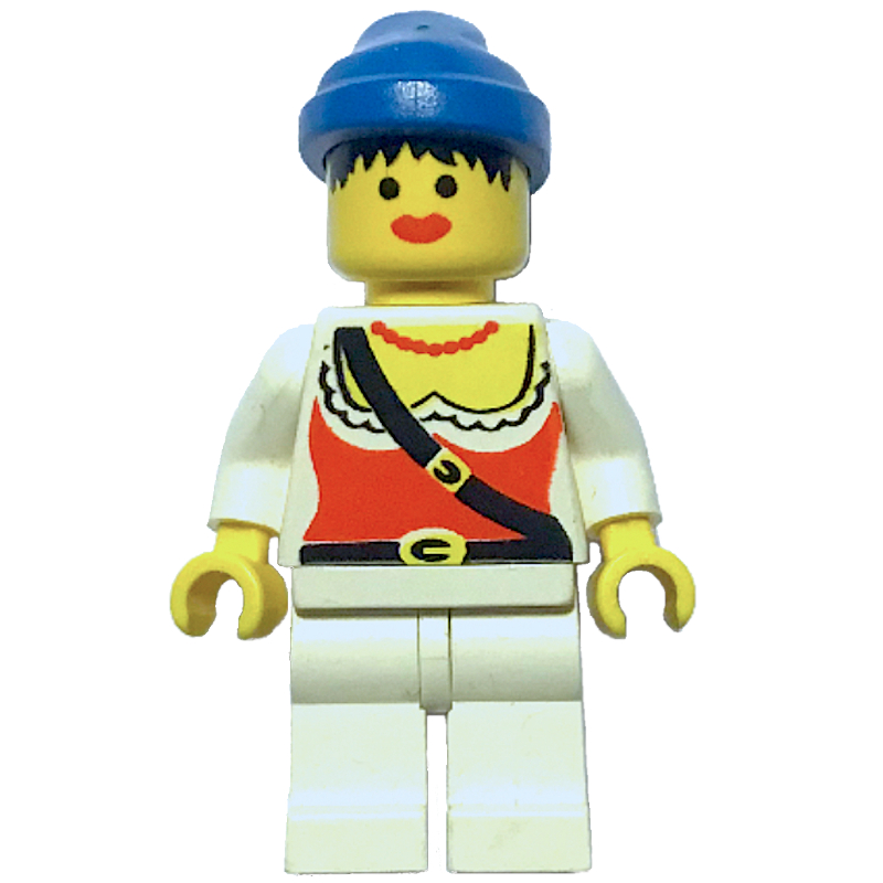 LEGO Pirate - Female, White Legs, Blue Bandana, 3626b (fig-005533)