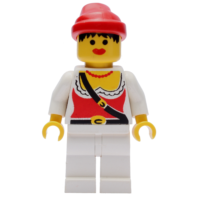 LEGO Pirate - Female, White Legs, Red Bandana (fig-005534)