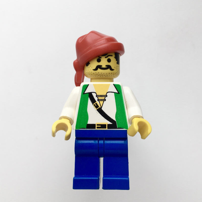 LEGO Pirate - Green Vest, Blue Legs, Red Bandana (fig-005540)