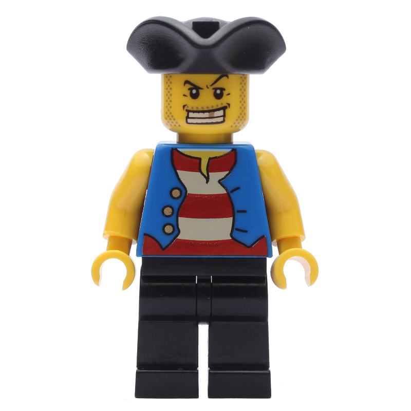 LEGO Pirate - Blue Vest, Black Legs, Black Tricorne (fig-005556)