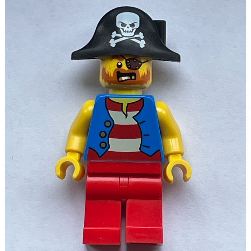 LEGO Pirate - Blue Vest, Red Legs, Black Bicorne (fig-005565)