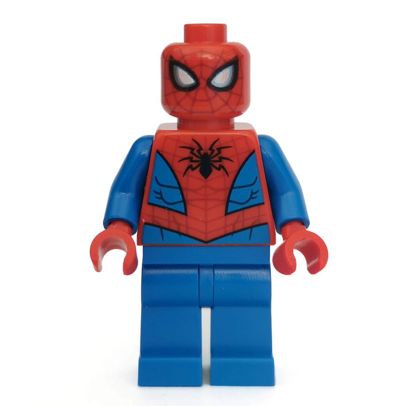 LEGO Spider-Man with Dark Red Webbing and Plain Blue Legs (fig-005566)