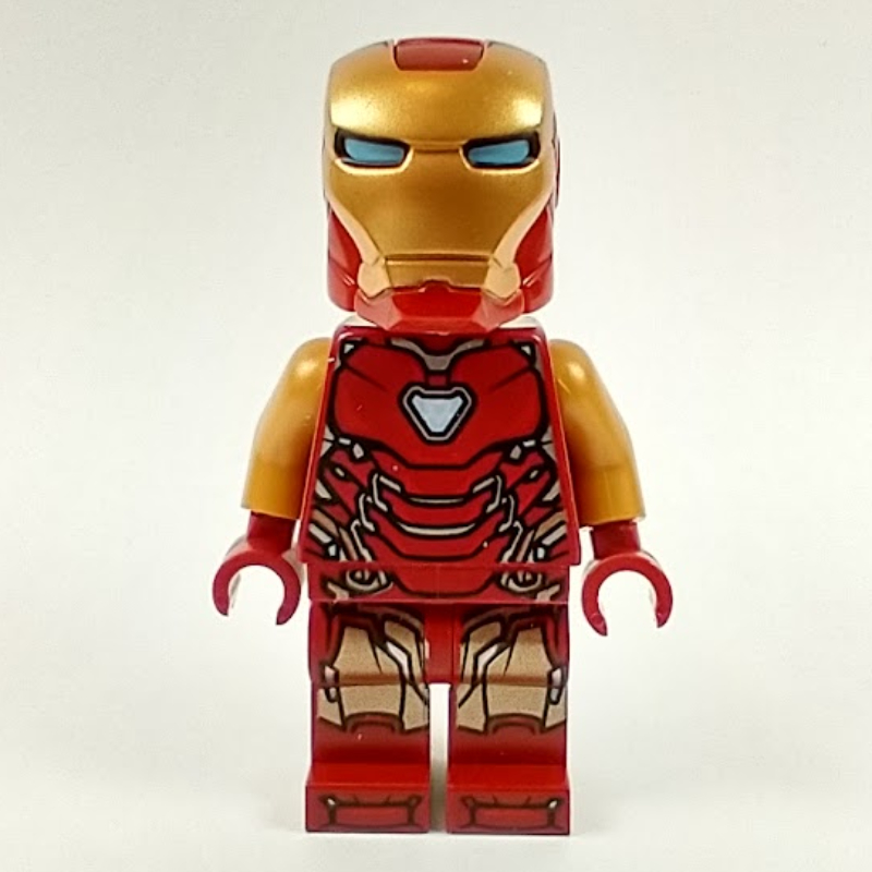 LEGO Iron Man Mark 85 Armor, Pearl Gold Arms, Rounded Helmet (fig-005574)