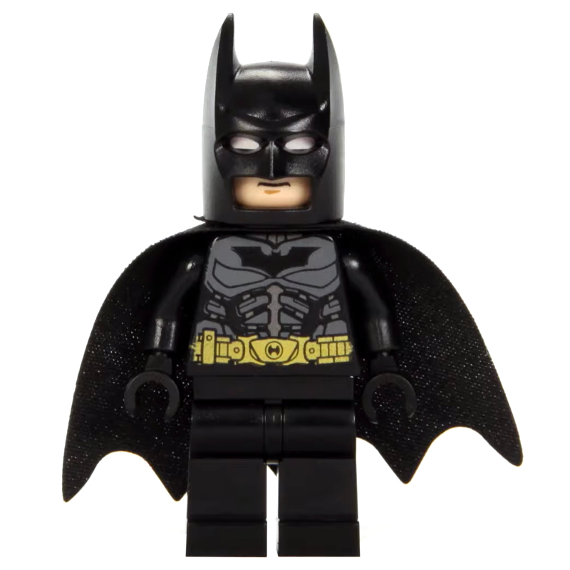 LEGO Batman, Black Suit, Black Cape and Cowl, Yellow Utility Belt, Black Batman Logo (fig-005622)