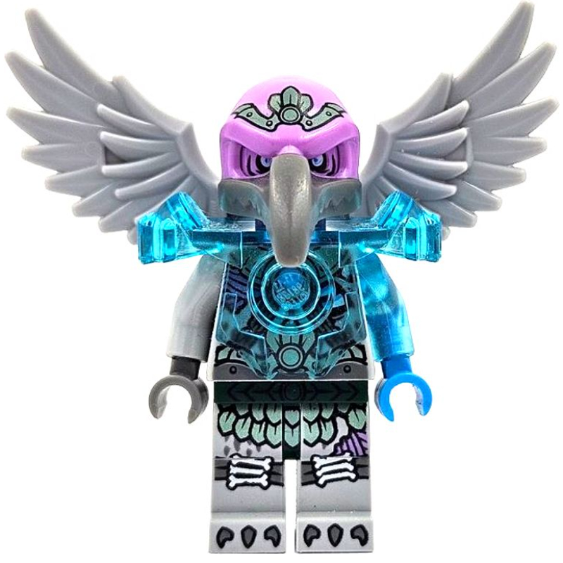 LEGO Vardy with Trans-Light Blue Shoulder Armor (with 15712 Tile with Clip) (fig-005700)