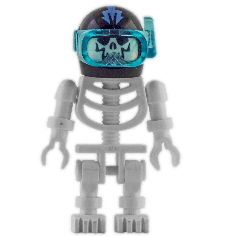 LEGO Skeleton, Evil Face, Aquaraiders Helmet (fig-005760)
