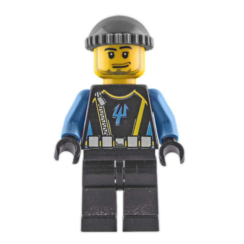 LEGO Aquaraider Diver 5 with Dark Bluish Gray Hat (fig-005766)