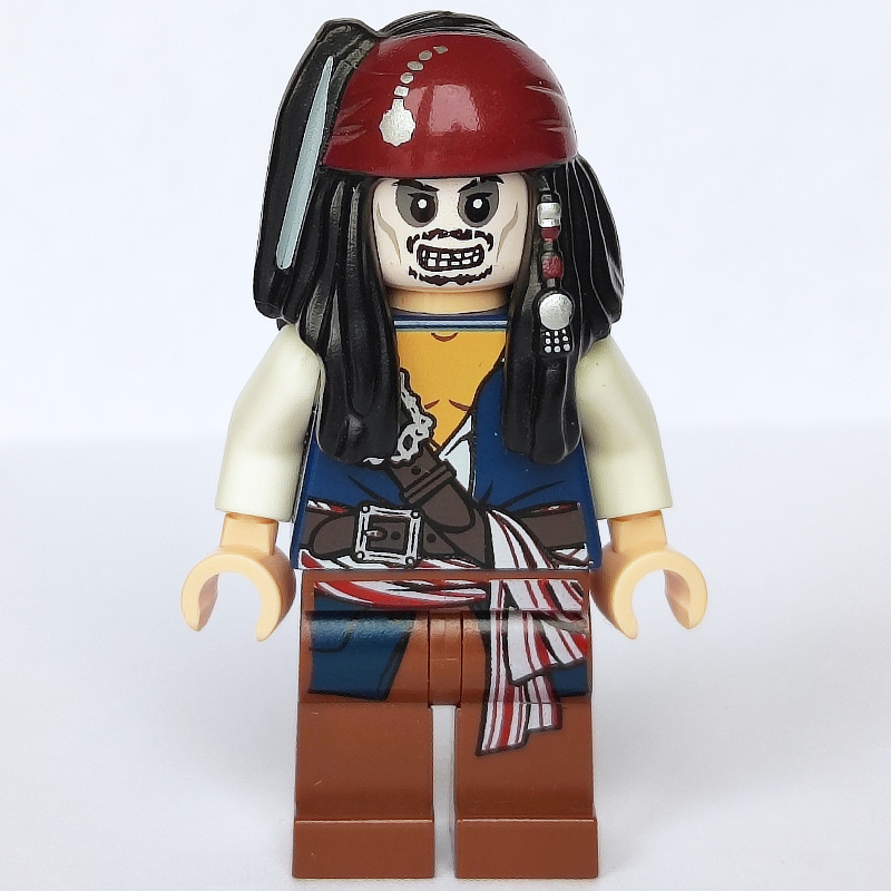 LEGO Captain Jack Sparrow with Skeleton Face - 3626b Head (fig-005796)