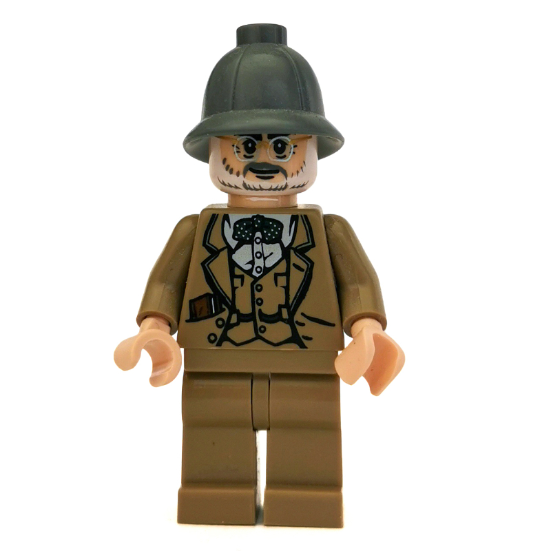 LEGO Henry Jones Sr. in Dark Bluish Gray Pith Helmet (fig-005829)