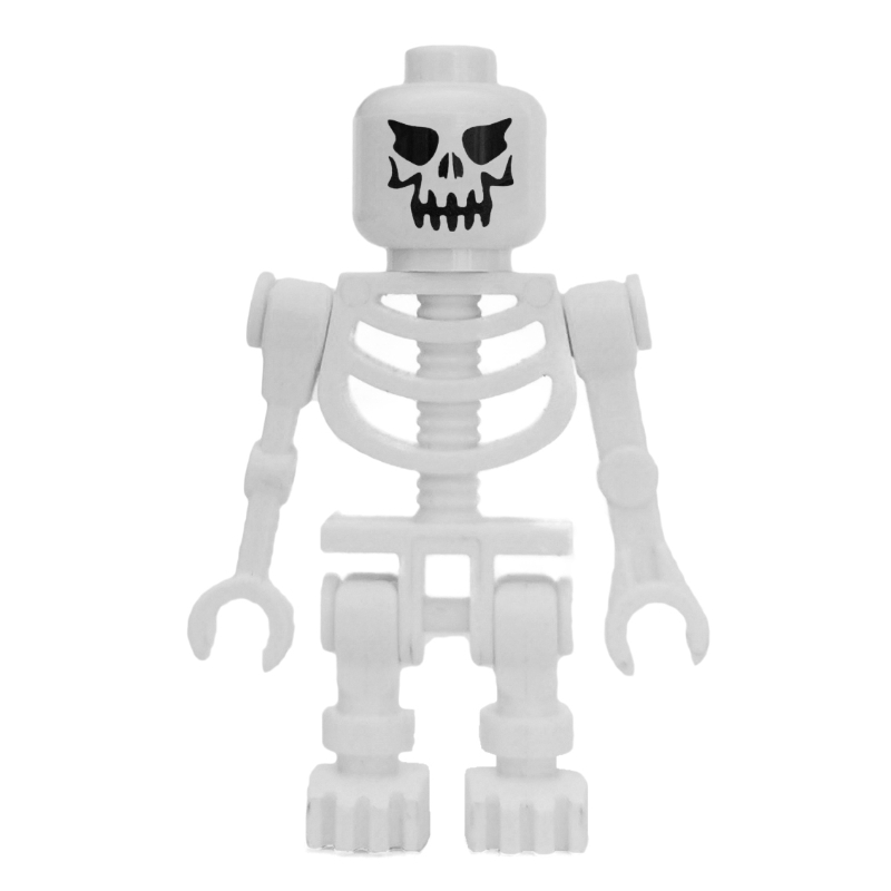 LEGO Skeleton, Evil Face, Straight Mechanical Arms (fig-005846)