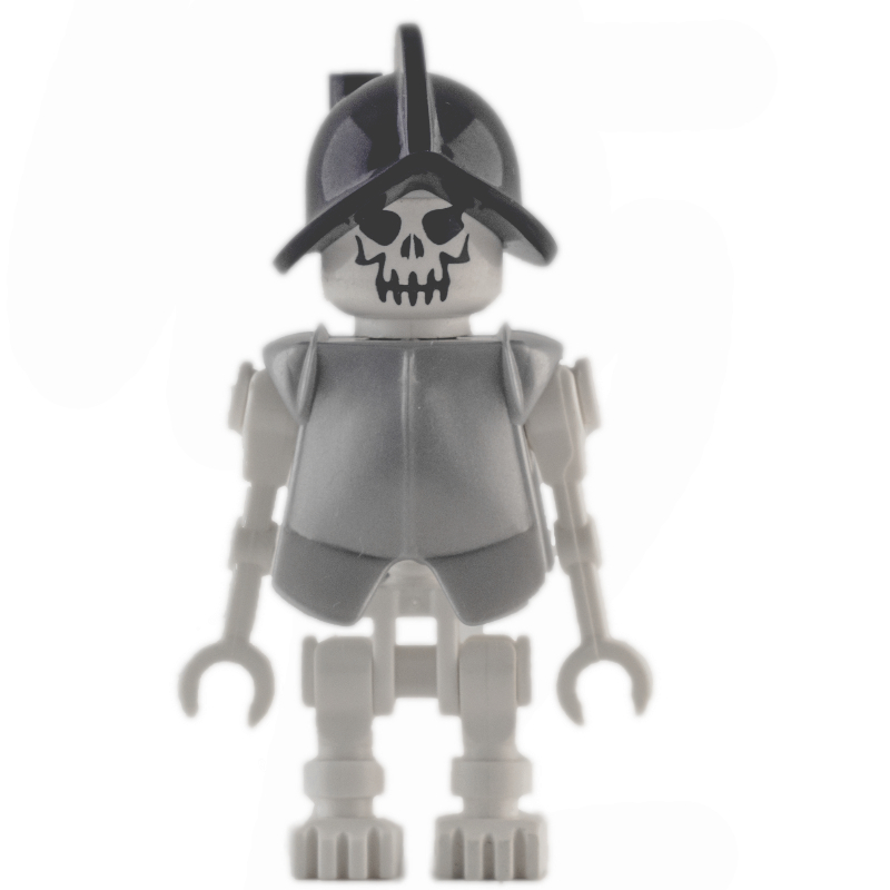 LEGO Skeleton, Evil Face, Armor and Helmet, Straight Arms (fig-005872)