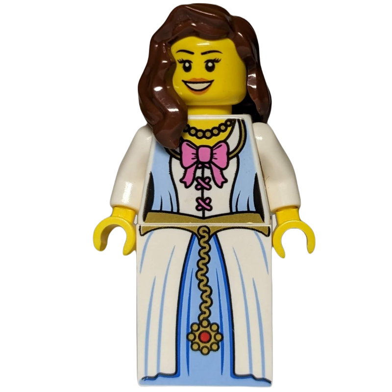 LEGO Princess in White and Medium Blue Dress (fig-005876)