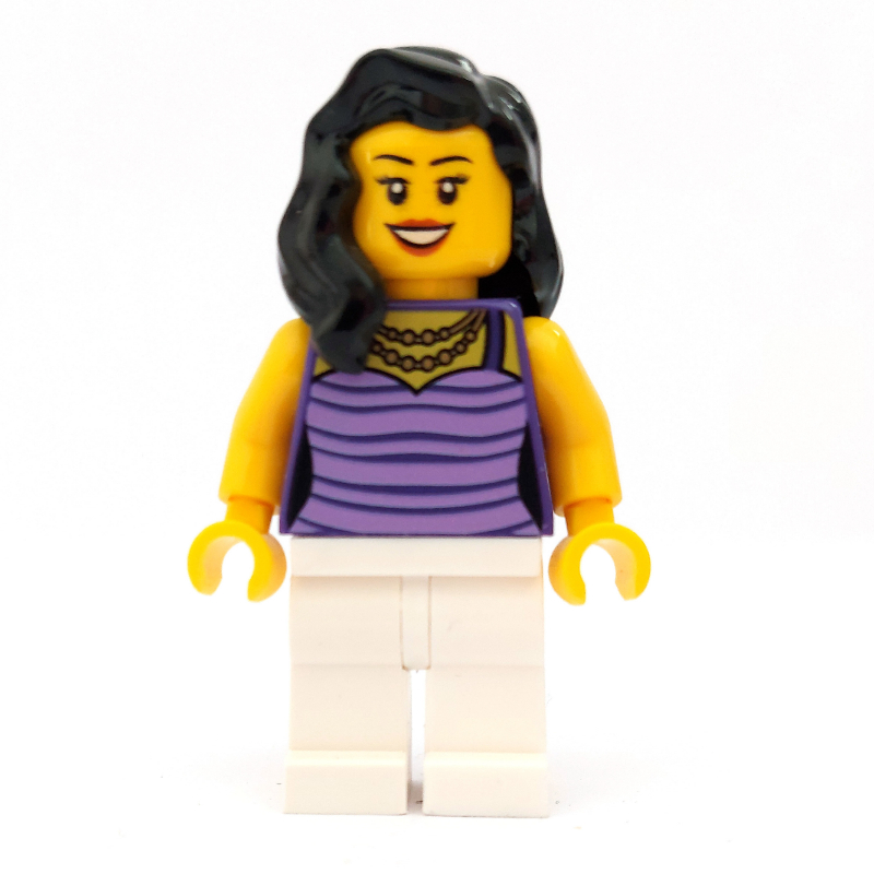 LEGO Mom in Dark Purple and Medium Lavender Striped Top (fig-005884)