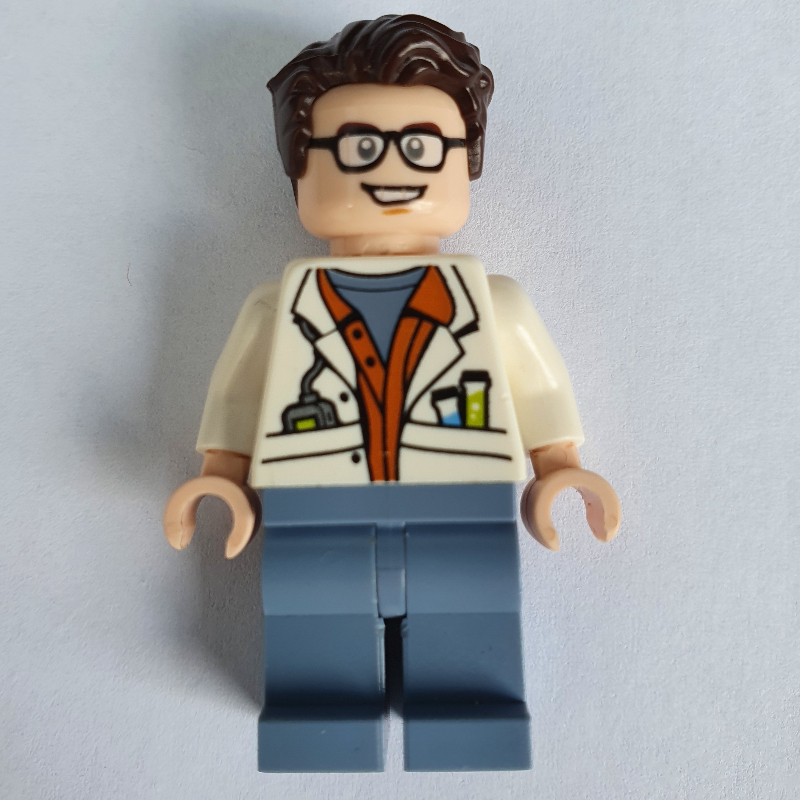 LEGO Scientist with Dark Brown Hair and Glasses (fig-005967)