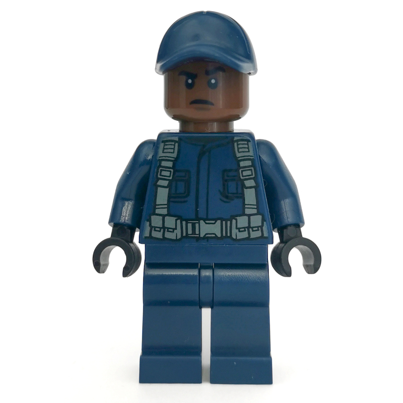 LEGO Guard with Reddish Brown Skin, and Dark Blue Cap (fig-005968)